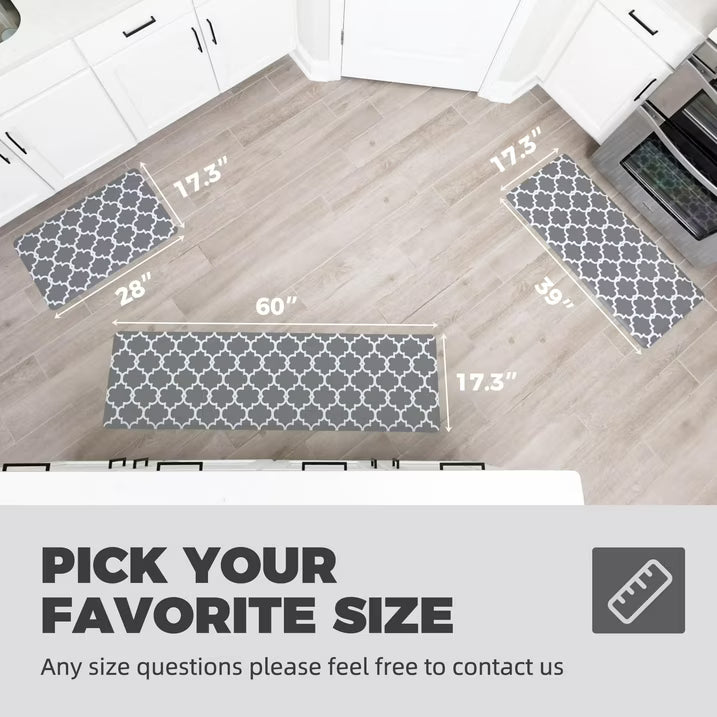 KOKHUB Kitchen Mat Anti Fatigue 17.3" x 28", Cushioned Non Slip Waterproof Kitchen Floor Mat, Washable Padded Standing Mat for Sink, Office, Laundry Room
