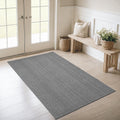 3x5 ft Area Rug - Machine Washable Non-Slip Boho Rug for Living Room, Woven Rug for Bedroom, Dining Room, Home Office - Soft, Lightweight, Stain-Resistant, Soundproof - Grey