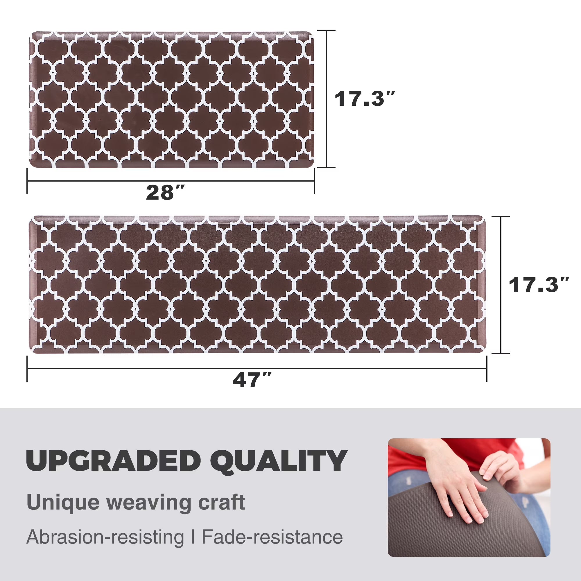 KOKHUB Kitchen Mat and Kitchen Rugs Cushioned 1/2 Inch Thick Anti Fatigue Waterproof Mat