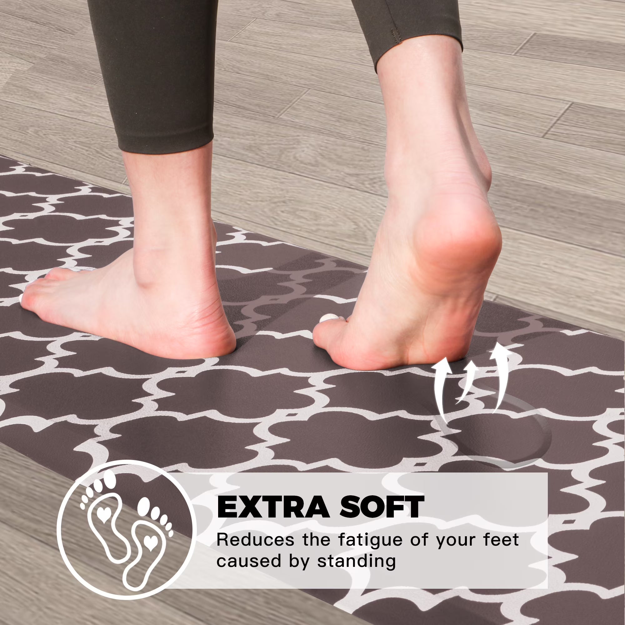 KOKHUB Kitchen Mat and Kitchen Rugs Cushioned 1/2 Inch Thick Anti Fatigue Waterproof Mat