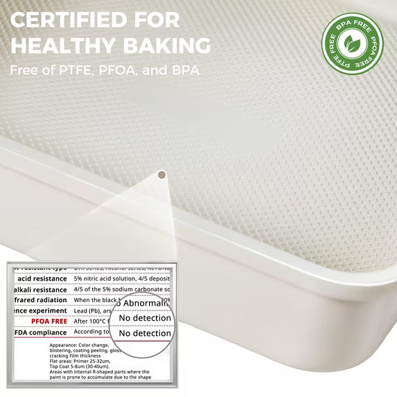 HONGBAKE Ceramic 9x9 Baking Pan 2 Pack, Square Cake Pan with Diamond Texture, Aluminized Steel Nonstick Square Baking Pan for Brownies, Cream