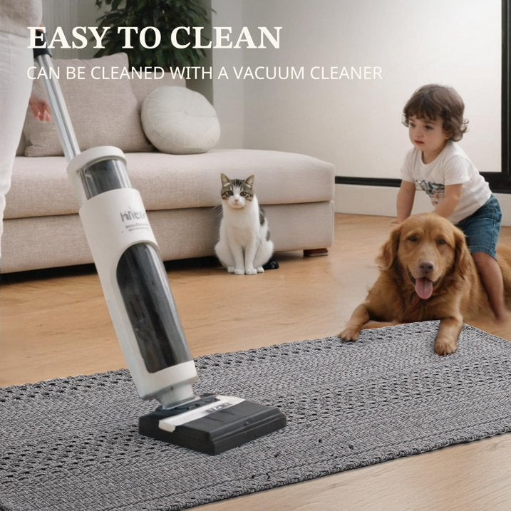 Kitchen Rugs, Kitchen Mats for Floor, Machine Washable Rugs 20"x30"+20"x48" Boho Style, Anti-Skid TPR Backing for Kitchen, Laundry, Durable, Easy Clean Spring & Everyday Use - Grey
