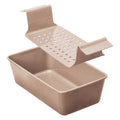 HONGBAKE 2-in-1 Meatloaf Pan with Drainer, Nonstick Loaf Pans with Strainer, 9"x 5" Meat Loaf for Baking, Reduce the Fat and Kick Up the Flavor, Gold
