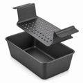 HONGBAKE 2-in-1 Meatloaf Pan with Drainer, Nonstick Loaf Pans with Strainer, 9"x 5" Meat Loaf for Baking, Reduce the Fat and Kick Up the Flavor, Grey