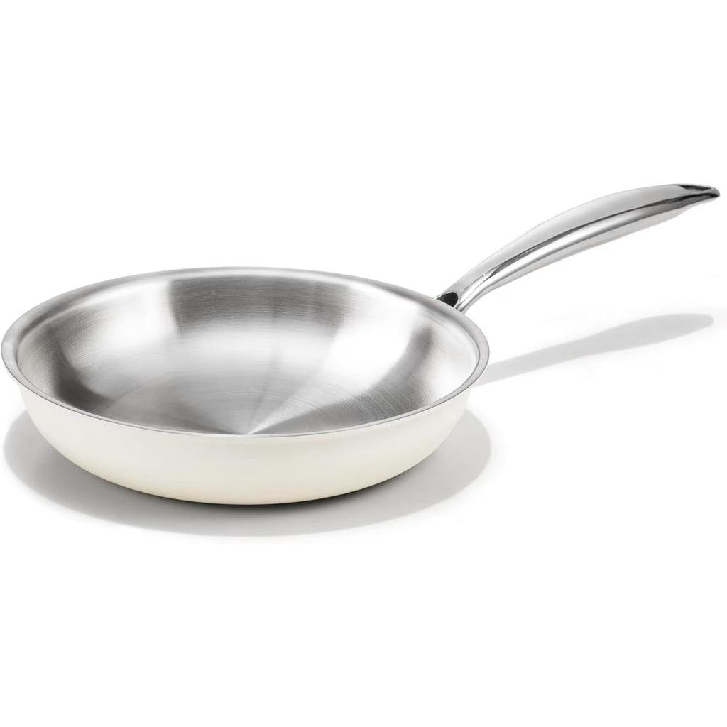 KITEXPERT 8" Tri-Ply Stainless Steel Frying Pan, Skillet Pan with Cold Handle, Dishwasher & Oven Safe, Compatible with All Stovetops