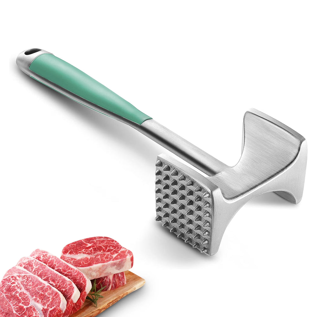 KITEXPERT Meat Tenderizer Hammer withComfortable-Grip Handle, Dual-side Mallet forKitchen, Heavy Duty Pounder For Tenderizing SteakBeef and Fish, Mint Green
