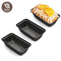 HONGBAKE 3 Pack Super Mini Loaf Pans for Baking, Nonstick Small Bread Pans with Diamond-Texture, 6 x 3.2 x 2 In Tiny Carbon Steel Small Baking Pans, Heavy Duty Small Banana Bread Loaf Pans, Grey