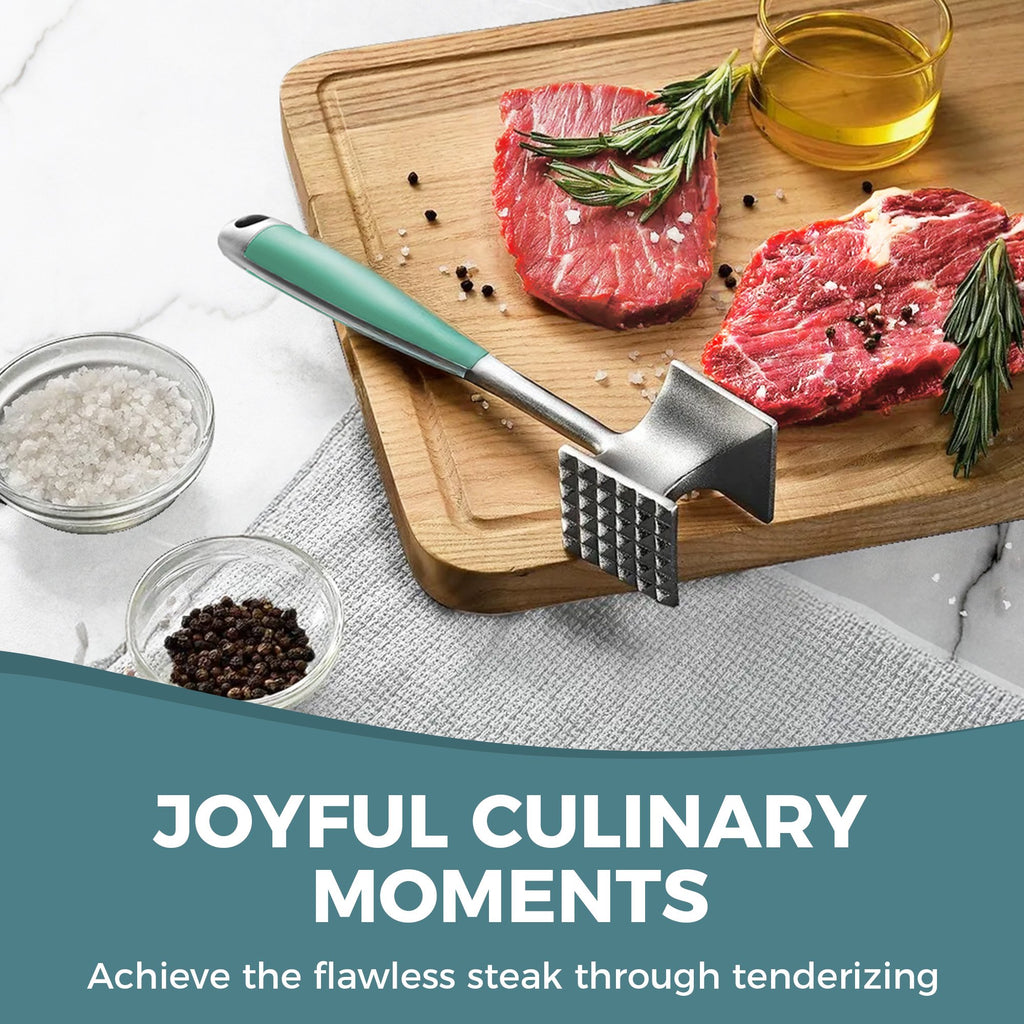 KITEXPERT Meat Tenderizer Hammer withComfortable-Grip Handle, Dual-side Mallet forKitchen, Heavy Duty Pounder For Tenderizing SteakBeef and Fish, Mint Green
