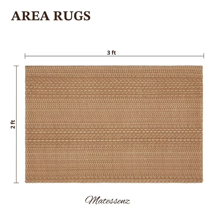 MatEssenz Boho Rug 2x3, Small Area Rug for Entryway Kitchen, Machine Washable Non-Slip Woven Rug, Vintage Geometric Indoor Doormat, Light Taupe Brown