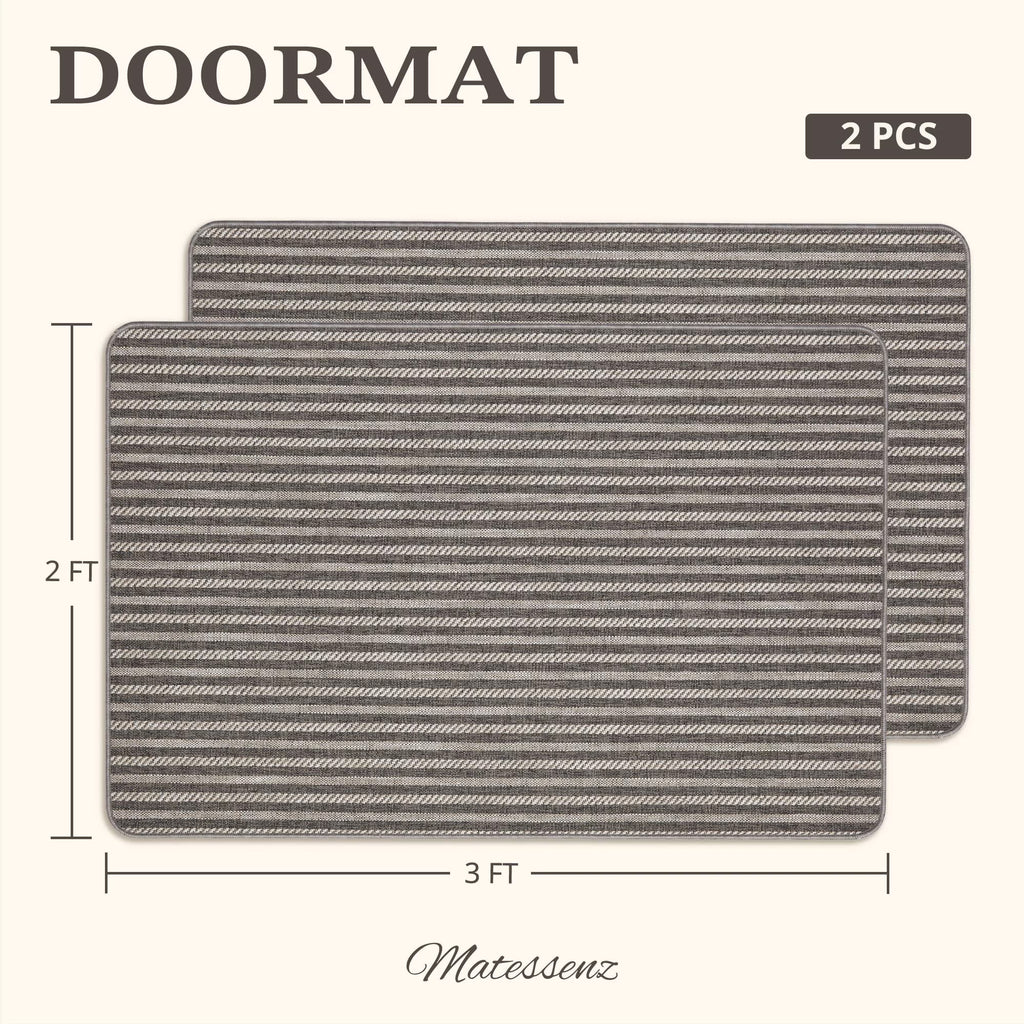 MatEssenz Black striped floor mat, 32*48", boxed