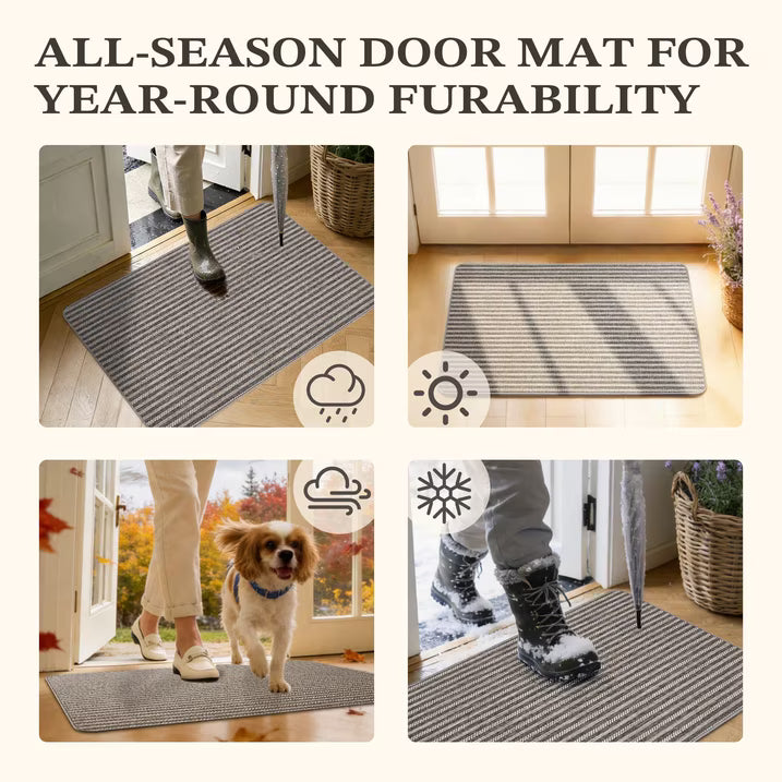 MatEssenz Black striped floor mat, 32*48", boxed