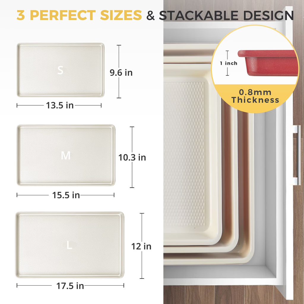 HONGBAKE Ceramic Cookie Sheets Nonstick Sets, Non-Toxic Baking Pan, Cookie Sheets for Baking with Diamond Texture Pattern, 0.8mm Aluminized Stee Baking Sheet Pans for oven, Ceramic Cream & Red