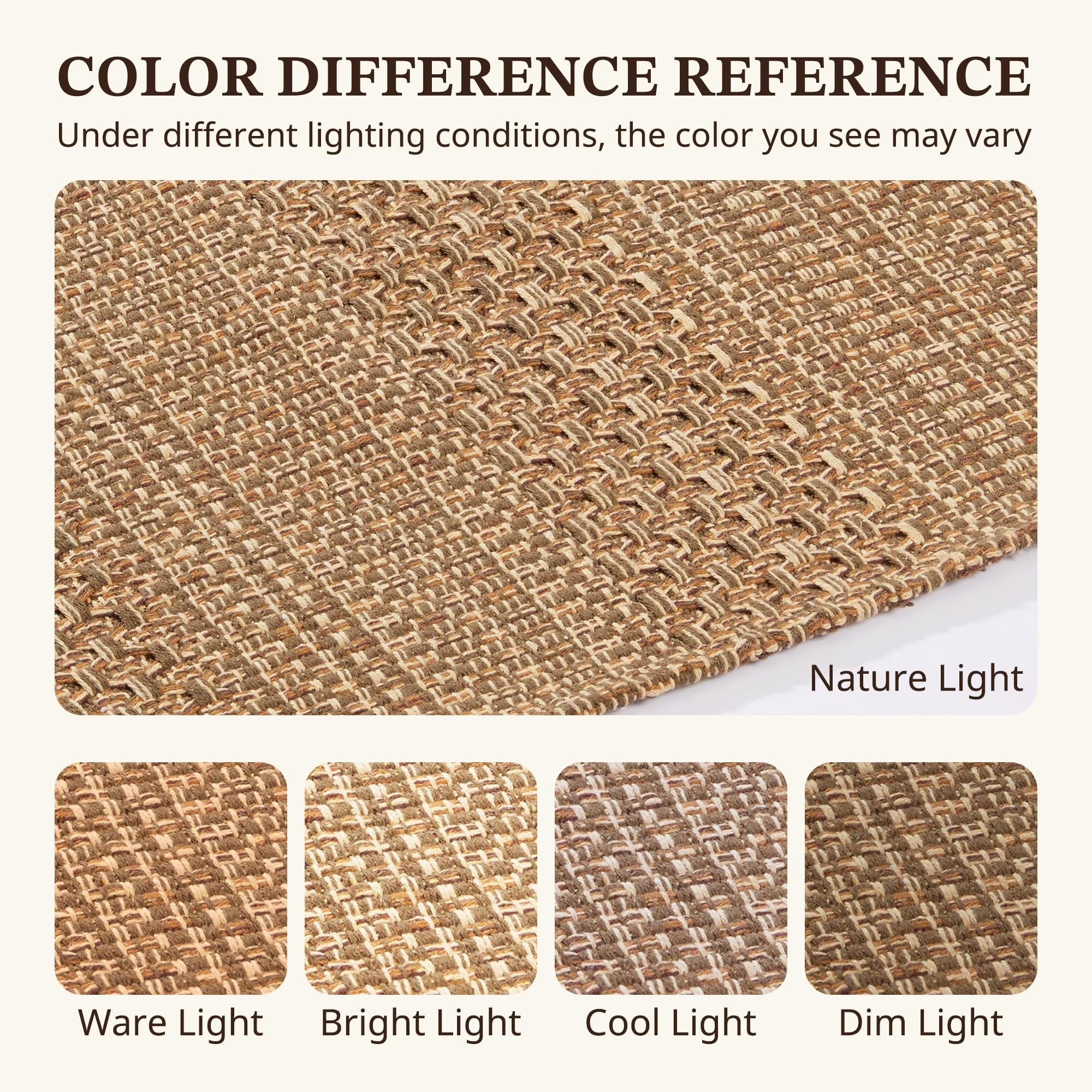 MatEssenz Area Rug 6x9, Boho Living Room Rug Large, Machine Washable Non-Slip Woven Rug for Bedroom Dining Room, Vintage Geometric Indoor Rug, Light Taupe Brown
