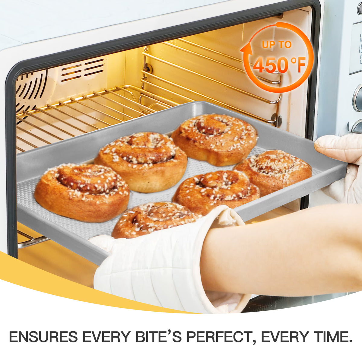 HONGBAKE Cookie Sheets Nonstick Sets, Baking Pan, Cookie Sheets for Baking with Diamond Texture Pattern, Heavy Duty Baking Sheet Pans for oven - Diamond Silver
