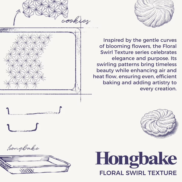 HONGBAKE Nonstick Baking Sheet Pan Set of 3, Cookie Sheets for Baking, Half Sheet, Quarter Sheet & Jelly Roll Pan Set, Heavy Duty Carbon Steel Bakeware, Blue