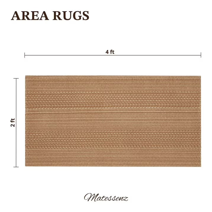 MatEssenz Runner Rug 2x4, Boho Hallway Rug for Entryway Corridor, Machine Washable Non-Slip Woven Runner, Vintage Geometric Indoor Accent Rug, Light Taupe Brown